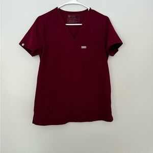 Figs Women's Burgundy Scrub Set